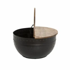 Table basse en bois de manguier et métal Bertine