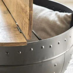 Table basse en bois de manguier et métal Bertine