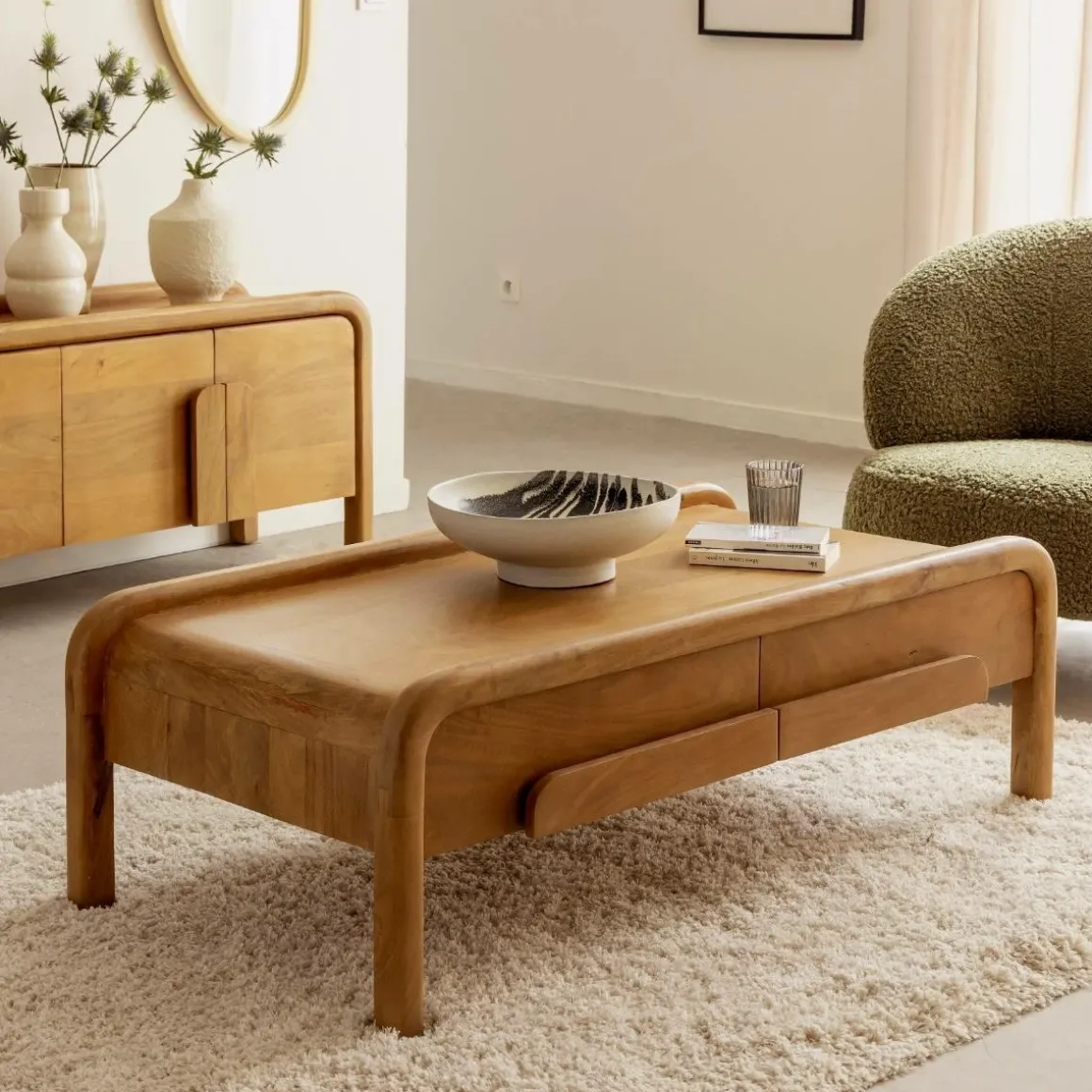 Table basse en bois de manguier Féodor