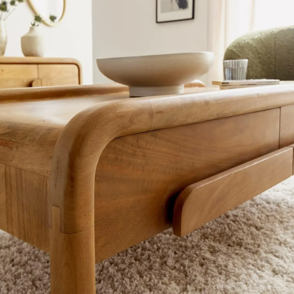 Table basse en bois de manguier Féodor