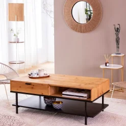 Table basse en bois de sapin Enola