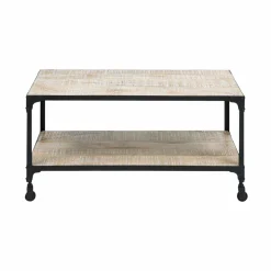 Table basse en bois reyclé et métal White