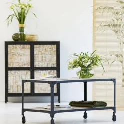 Table basse en bois reyclé et métal White