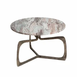 Table basse en marbre et métal Valou