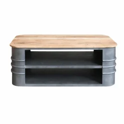 Table basse en métal et bois Locker