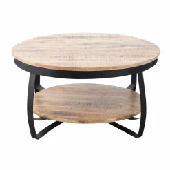 Table basse en métal et bois de manguier Jules