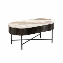 Table basse en métal et marbre Alfred