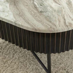 Table basse en métal et marbre Alfred