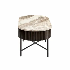 Table basse en métal et marbre Alfred