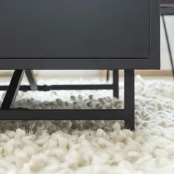 Table basse en métal noir Claudine