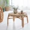 Table basse en rotin ronde Nohan