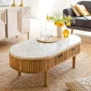 Table basse en terrazzo et bois de manguier Ambrine