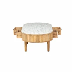 Table basse en terrazzo et bois de manguier Ambrine