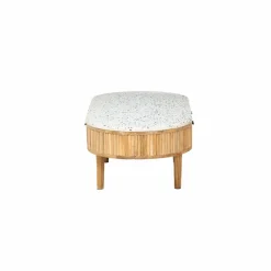Table basse en terrazzo et bois de manguier Ambrine