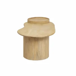 Table basse en vague en bois de manguier Silas