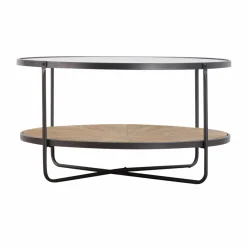 Table basse en verre et bois de sapin April