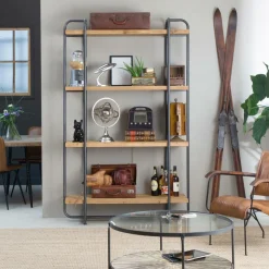 Table basse en verre et bois de sapin April