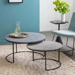 Table basse gigogne effet terrazzo Armand