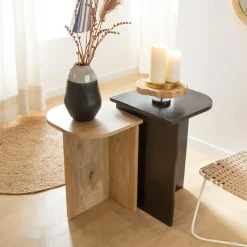 Table basse gigogne en bois de manguier Faro