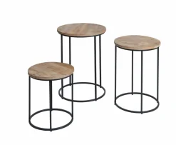 Table basse gigogne en bois de manguier Anouck