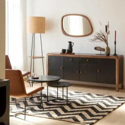 Table basse gigogne en marbre noir Joe