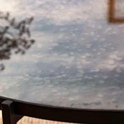 Table basse gigogne en verre fumé et métal Florian