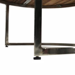 Table basse gigogne ronde en bois recyclé Milla