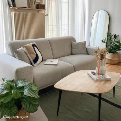 Table basse losange en bois de manguier et métal Aimée