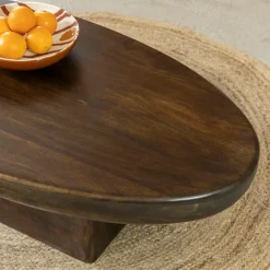 Table basse ovale en bois de manguier Morana