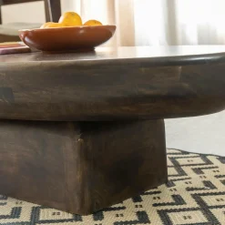 Table basse ovale en bois de manguier Morana