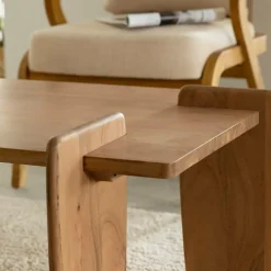 Table basse rectangle en bois d'acacia Zola