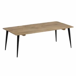 Table basse rectangle en bois de manguier et métal Aimée