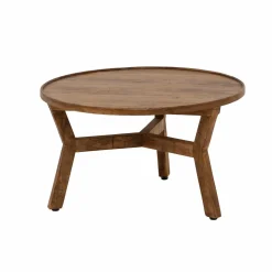 Table basse ronde en bois de manguier Elara