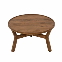 Table basse ronde en bois de manguier Elara
