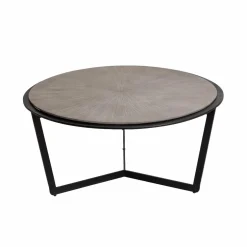 Table basse ronde en bois et métal Céleste