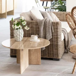 Table basse ronde en marbre Grâce