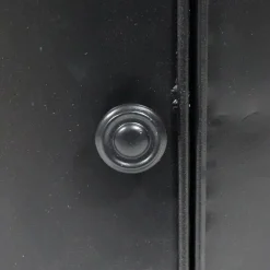 Table de chevet bidon en métal noir Meryl