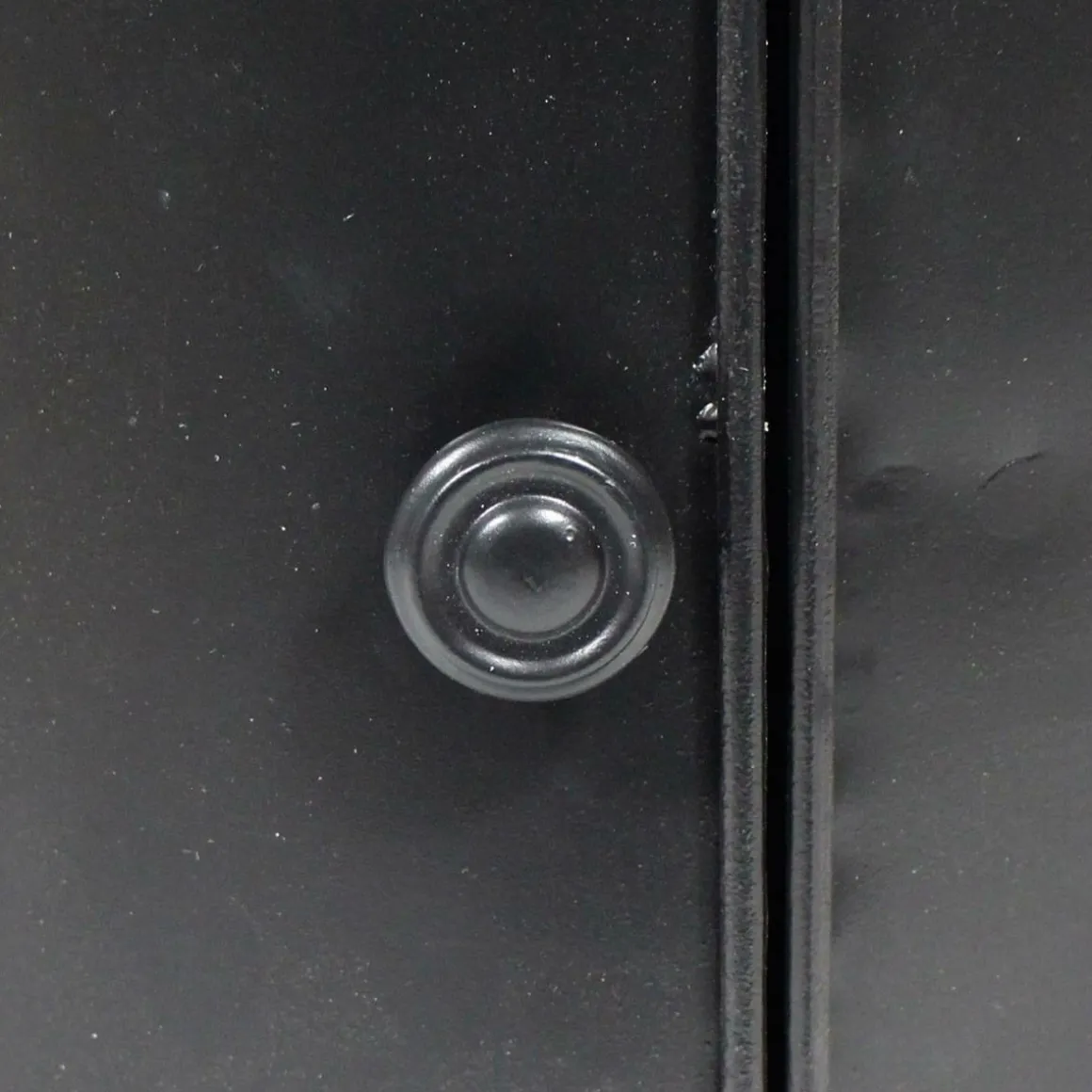 Table de chevet bidon en métal noir Meryl