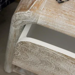 Table de chevet blanchie en bois de manguier Gilda