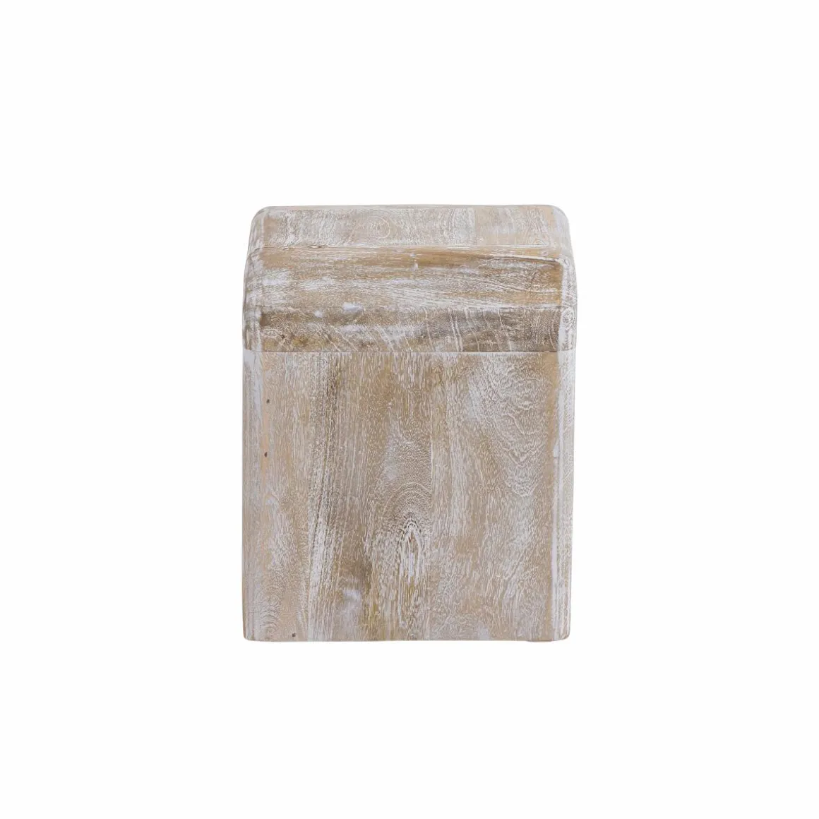 Table de chevet blanchie en bois de manguier Gilda