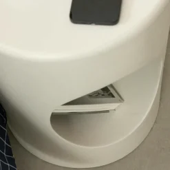 Table de chevet en bois blanc peint Amelie