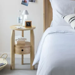 Table de chevet en bois de manguier Juliet