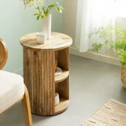 Table de chevet en bois de manguier Maëva