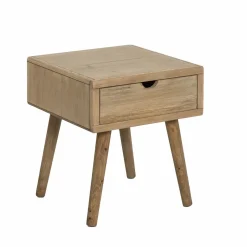 Table de chevet en bois de sapin Natural