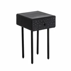 Table de chevet en bois de manguier et métal Liv