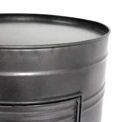 Table de chevet en métal gris Meryl