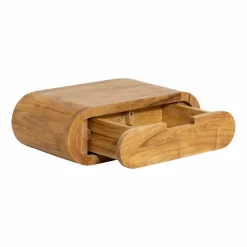 Table de chevet murale arrondie en bois d'acacia Orane