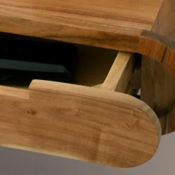 Table de chevet murale arrondie en bois d'acacia Orane