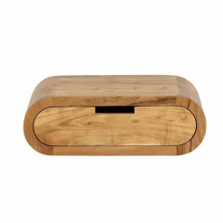Table de chevet murale arrondie en bois d'acacia Orane