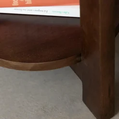 Table de chevet ovale en bois de manguier Sharon